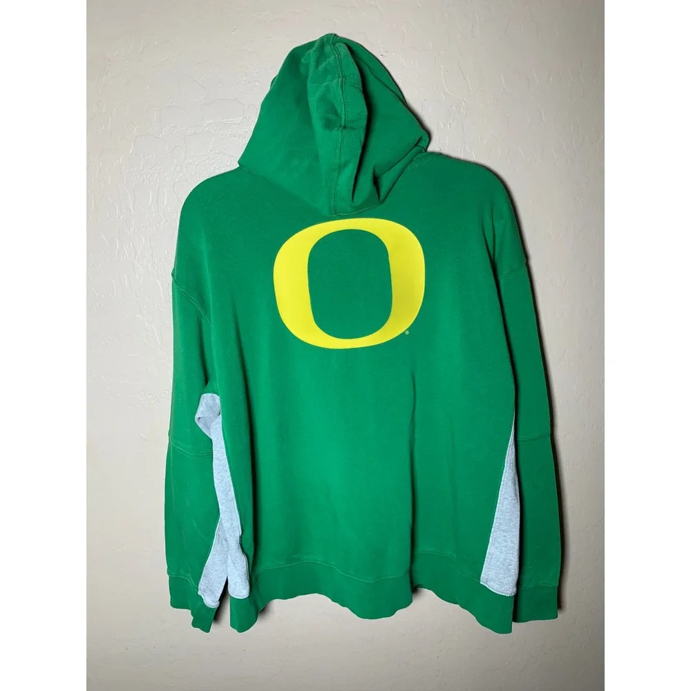 Nike Oregon Ducks Hoodie Women's Large Green Excellent‎  Pullover Logo